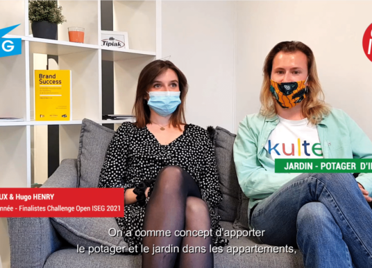 Camille et Hugo, étudiants en 4e année, remportent 2 000€ pour leur projet de jardin-potager d’intérieur !