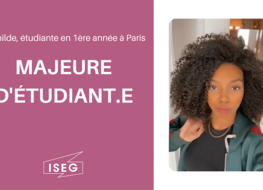 Majeure « Digital » : Mathilde, en 1re année à l’ISEG Paris.