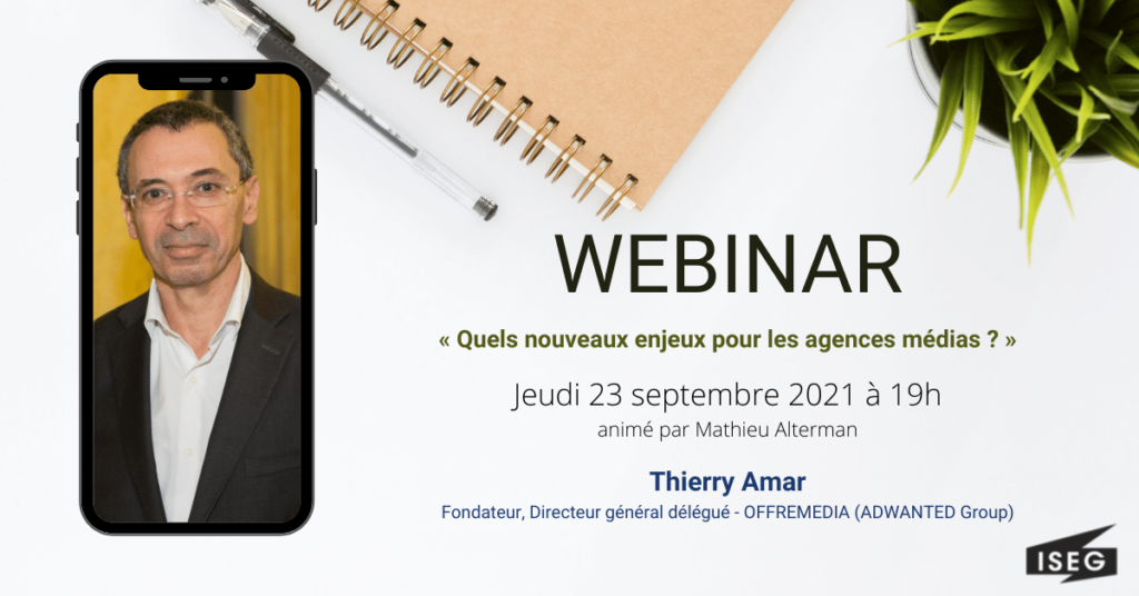 Thierry Amar, invité du webinar ISEG UP de septembre