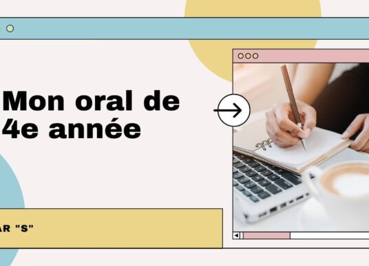 Objet : mon oral de stage de 4e année