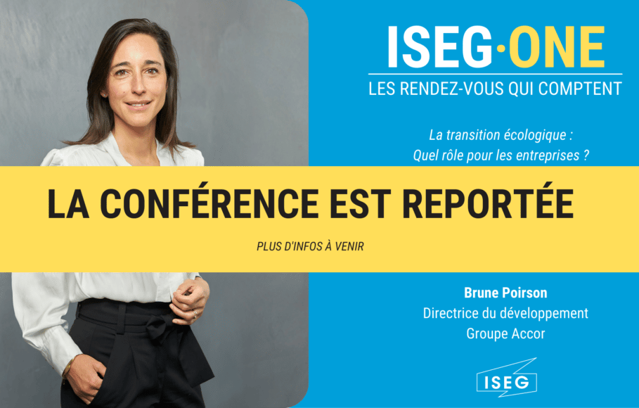 Brune Poirson, invitée ISEG ONE à Paris