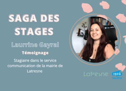 SAGA DES STAGES : Rencontre avec Laurrine Gayral en stage à la Mairie de Latresnes