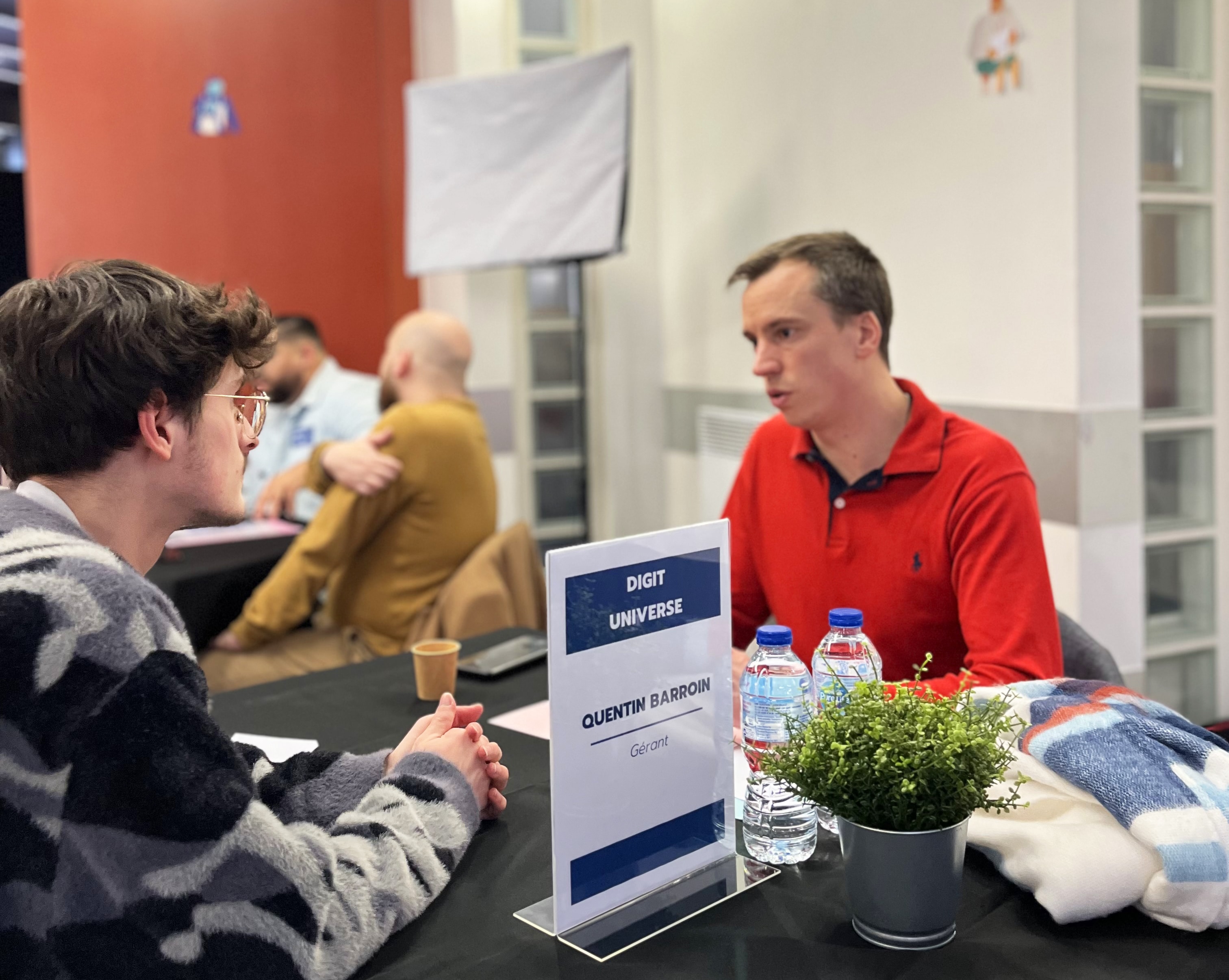 Etudiant en entretien lors de notre Career Meeting