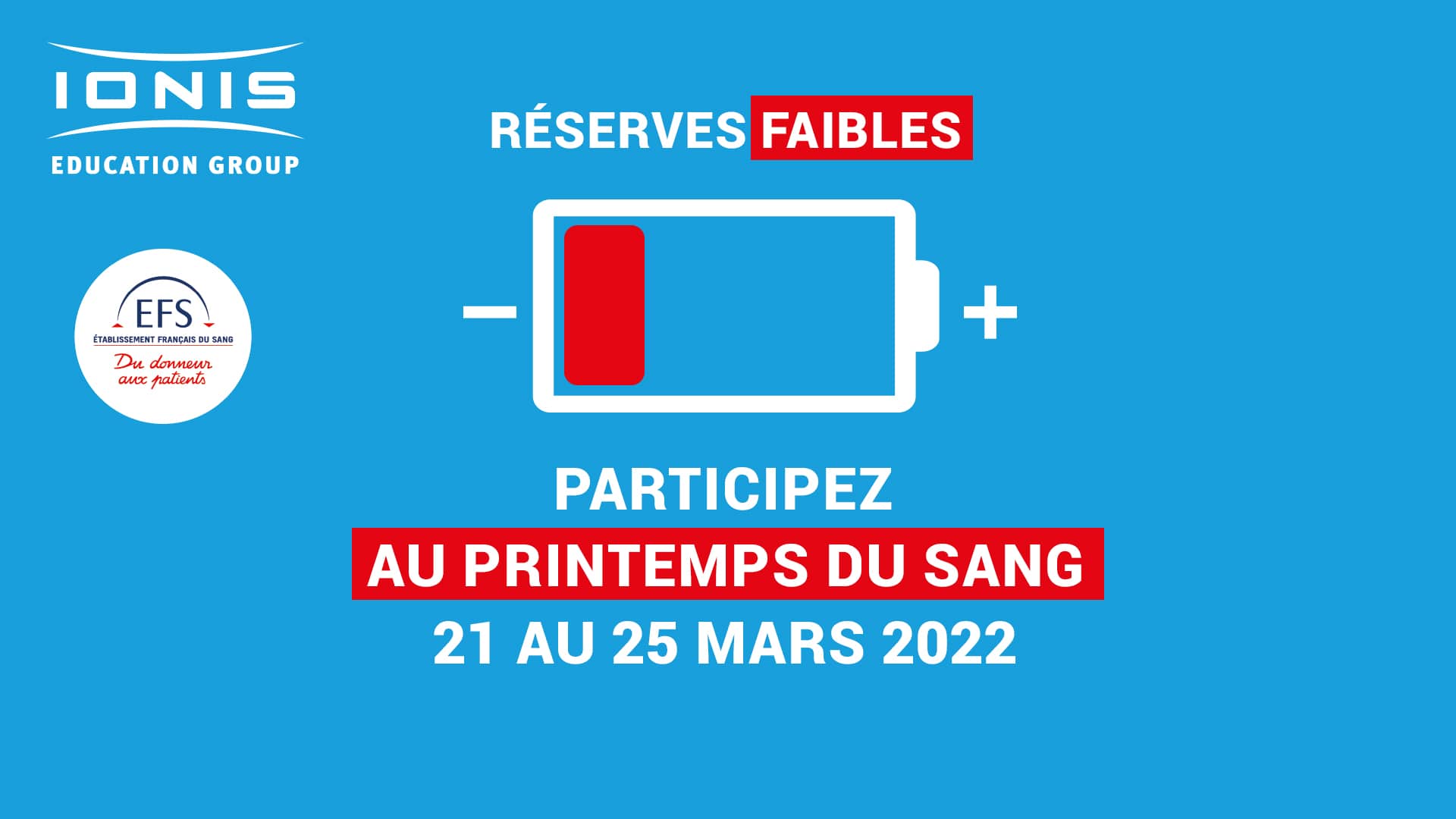 L’ISEG soutient la nouvelle campagne du Printemps du Sang !
