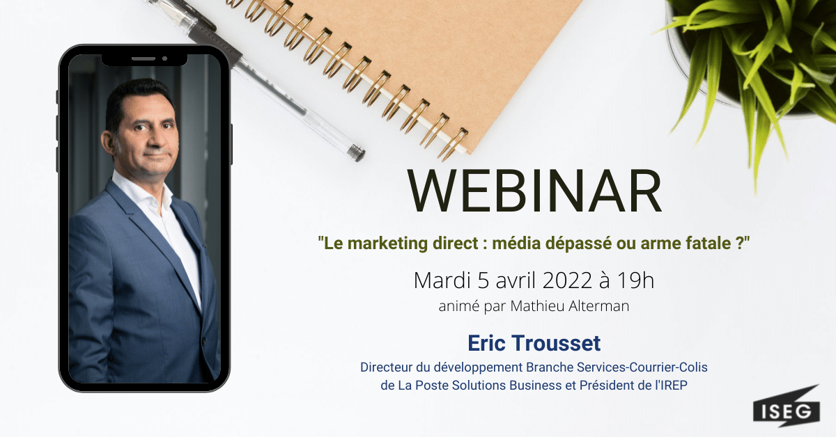 Webinar ISEG UP : Eric Trousset est notre invité