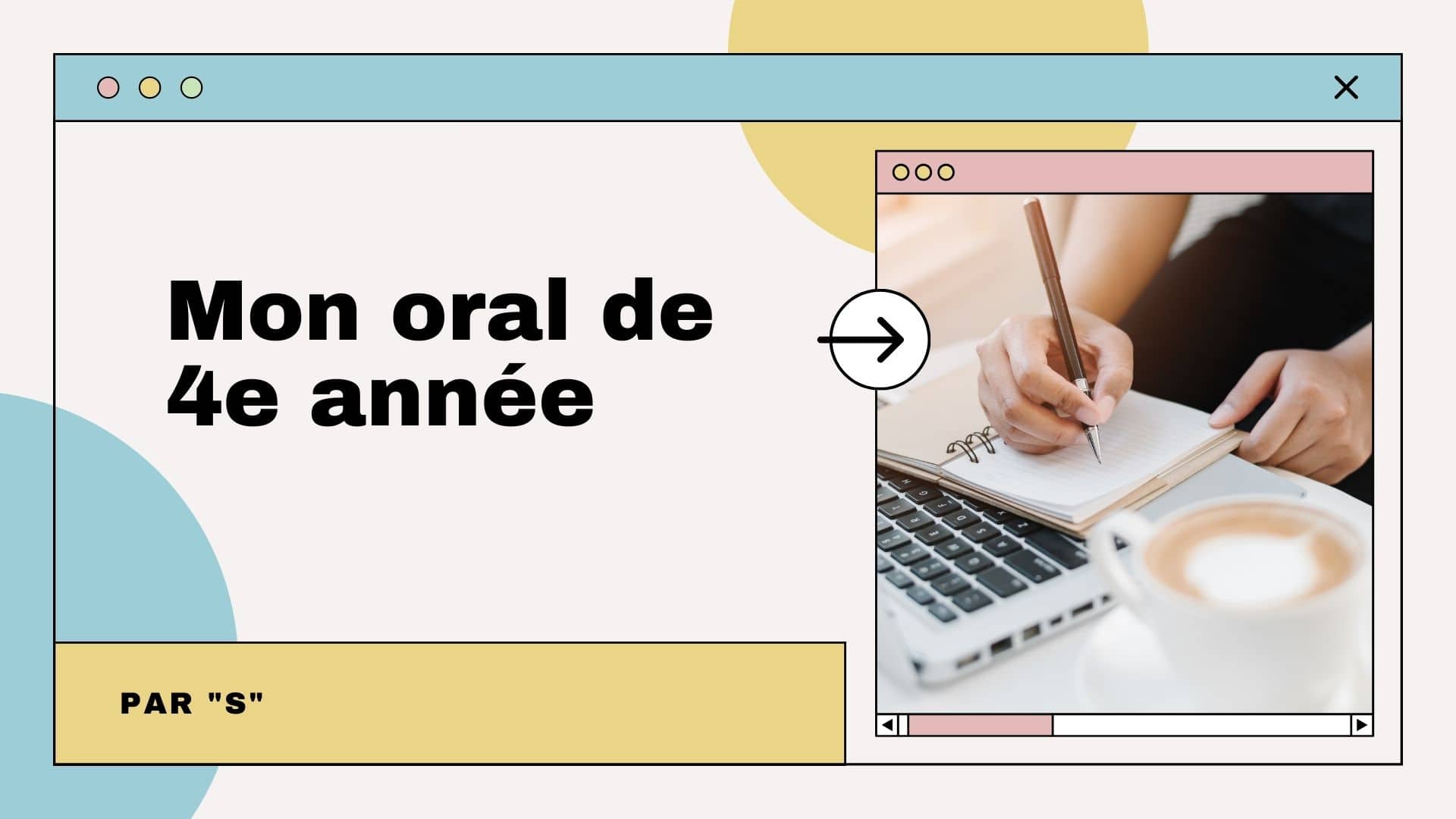 Objet : mon oral de stage de 4e année