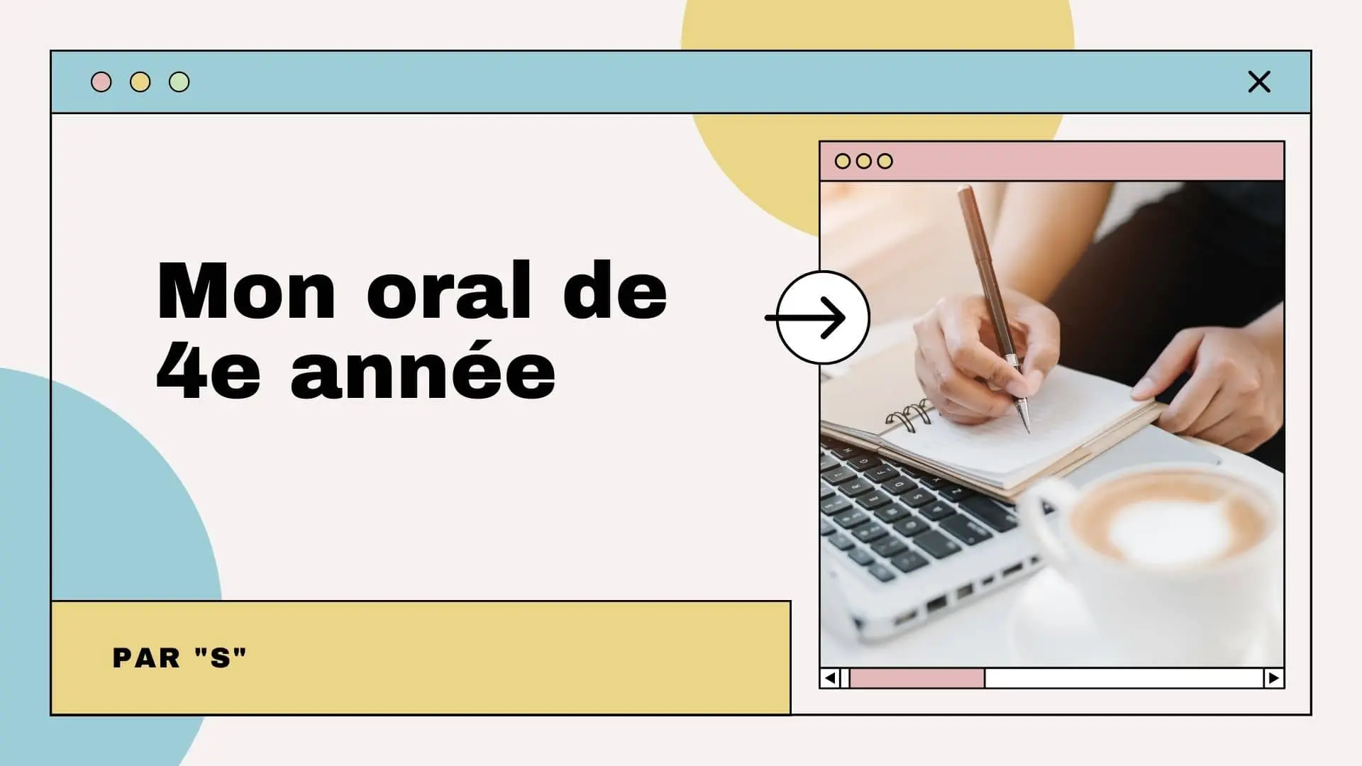 Objet : mon oral de stage de 4e année