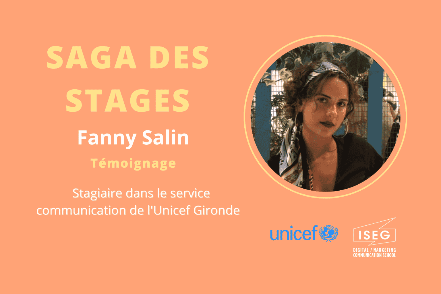 SAGA DES STAGES : Rencontre avec Fanny Salin en stage à l’UNICEF