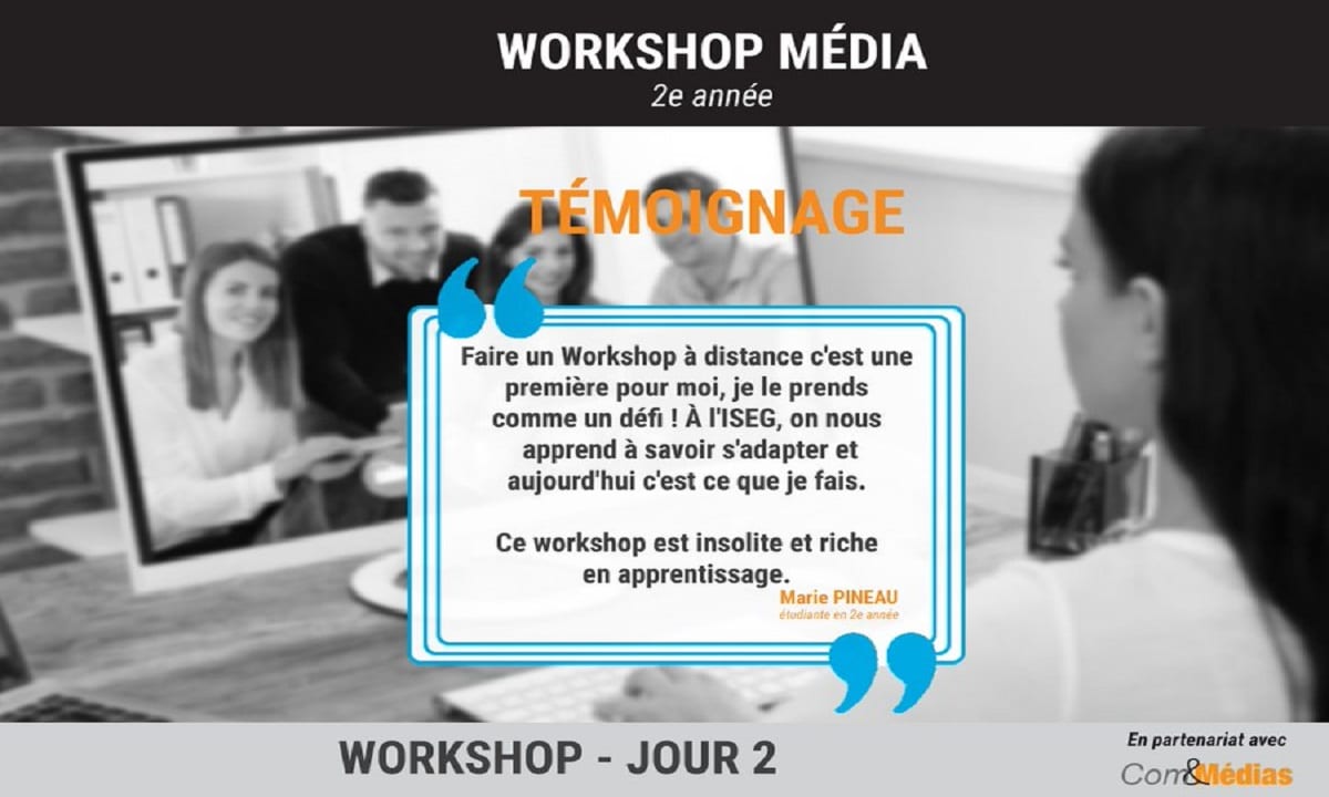 Workshop COM&MÉDIA à distance pour les étudiants de 2e année